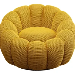KARE Design Meubles>Fauteuil pivotant Peppo Bloom jaune