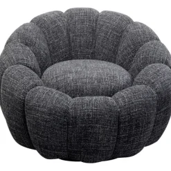 KARE Design Meubles>Fauteuil pivotant Peppo Bloom Melange noir