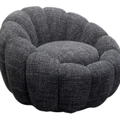 KARE Design Meubles>Fauteuil pivotant Peppo Bloom Melange noir