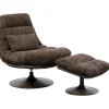 KARE Design Meubles>Fauteuil pivotant + repose-pieds Montreal