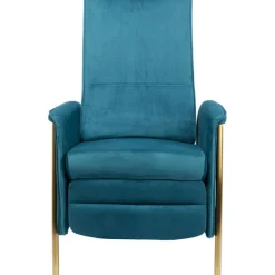 KARE Design Meubles>Fauteuil relax Lazy velours bleu