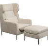 KARE Design Meubles>Fauteuil + tabouret Quinn High beige