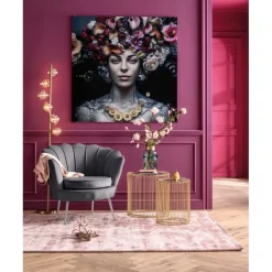 KARE Design Meubles>Fauteuil Water Lily doré-gris