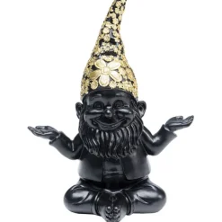 KARE Design Accessoires>Figurine décorative Nain Meditation noir-doré 19cm