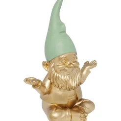 KARE Design Accessoires>Figurine décorative Nain Meditation doré vert 19c