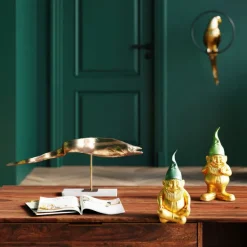 KARE Design Accessoires>Figurine décorative Nain Sitting doré vert 19cm