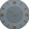 KARE Design Accessoires>Horloge murale Leonardo gris/doré Ø49cm