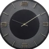 KARE Design Accessoires>Horloge murale Leonardo noir/doré Ø49cm