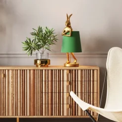 KARE Design Luminaires>Lampe à poser Animal Rabbit doré/vert 68cm