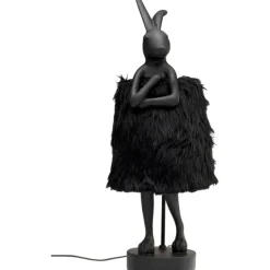 KARE Design Luminaires>Lampe à poser Animal Rabbit Fur noir/doré 68cm
