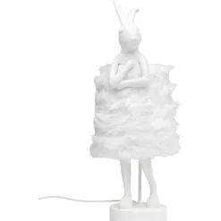 KARE Design Luminaires>Lampe à poser Animal Rabbit Fur blanc/argenté 68cm