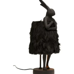 KARE Design Luminaires>Lampe à poser Animal Rabbit Fur noir/doré 50cm