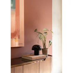 KARE Design Luminaires>Lampe à poser Mushroom Shiny noir 20cm
