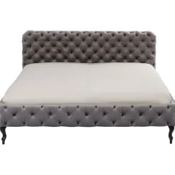 KARE Design Meubles>Lit Desire velours gris 180x200 cm