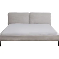 KARE Design Meubles>Lit East Side velours cotelé gris 180x200cm