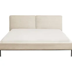 KARE Design Meubles>Lit East Side velours côtelé crème 180x200