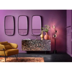 KARE Design Meubles>Miroir mural Noomi noir 122x58cm