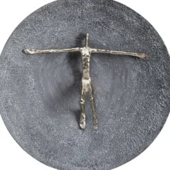 KARE Design Accessoires>Objet mural Umano argenté Ø60cm