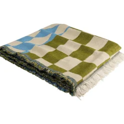 KARE Design Accessoires>Plaid Checker bleu vert 170x130cm