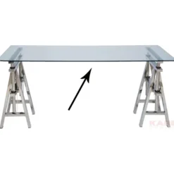KARE Design Meubles>Plateau de table en verre transparent 160x80cm