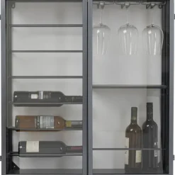 KARE Design Meubles>Porte-bouteilles mural Porto noir 75x80cm