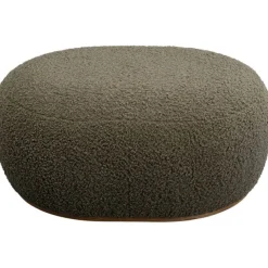 KARE Design Meubles>Pouf Pebble bouclé vert olive 81cm