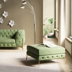 KARE Design Meubles>Stool Bellissima velours vert 80cm