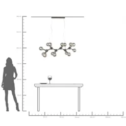 KARE Design Luminaires>Suspension Atomic Balls Smoke 190cm