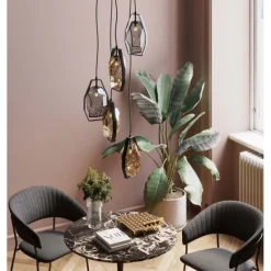 KARE Design Luminaires>Suspension Diamond Fever Spiral noir Ø42cm