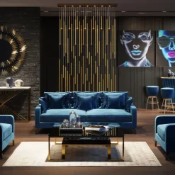 KARE Design Luminaires>Suspension Living Vegas Deluxe laiton LED