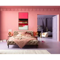 KARE Design Accessoires>Tableau encadré Abstract Shapes fuchsia 73x143cm