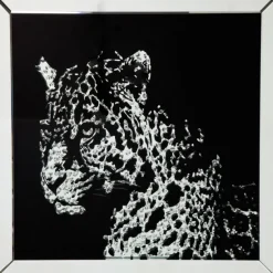 KARE Design Accessoires>Tableau encadré Miroir Leopard 80x80cm