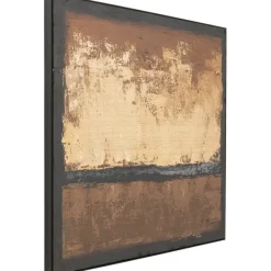 KARE Design Accessoires>Tableau encadré Silence marron 120x120cm