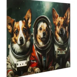 KARE Design Accessoires>Tableau en verre Astronauts Dogs 80x60cm