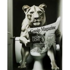 KARE Design Accessoires>Tableau en verre Bath Lionne 60x80cm