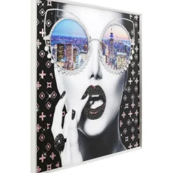 KARE Design Accessoires>Tableau en verre encadré NY View 80x80cm