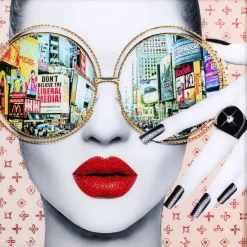 KARE Design Accessoires>Tableau en verre encadré Times Square View 80x80cm