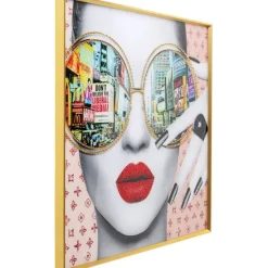 KARE Design Accessoires>Tableau en verre encadré Times Square View 80x80cm