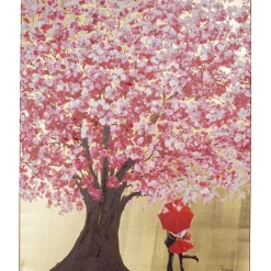 KARE Design Accessoires>Tableau sur toile Flower Couple doré-fuchsia80x100