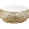 KARE Design Meubles>Table basse Cesta Marble doré Ø100cm