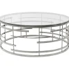 KARE Design Meubles>Table basse Jupiter argenté Ø100cm