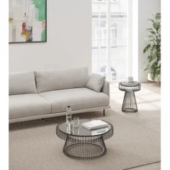 KARE Design Meubles>Table basse Lisboa noir Ø86cm