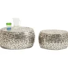 KARE Design Meubles>Table basse Pebbles Deluxe argenté (jeu de 2)