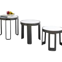 KARE Design Meubles>Table basse Perelli noir (3/set)