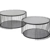 KARE Design Meubles>Table basse Wire Double Bubble Noir (2/Set)