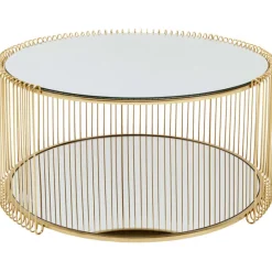 KARE Design Meubles>Table basse Wire Double laiton Ø80cm