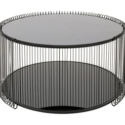 KARE Design Meubles>Table basse Wire Double noir Ø80cm