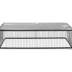 KARE Design Meubles>Table basse Wire verre marbre noir 145x70cm