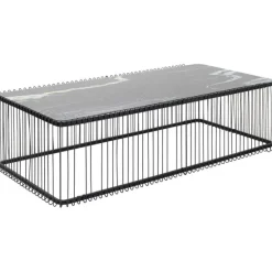 KARE Design Meubles>Table basse Wire verre marbre noir 145x70cm