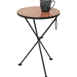 KARE Design Meubles>Table d appoint Clack Mosaic rouge Ø35cm